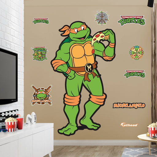 Teenage Mutant Ninja Turtles: Michelangelo Classic RealBig - Officially Licensed Nickelodeon Removable Adhesive Decal - Premium Vinyl Die-Cut Character - Just $69.99! Shop now at Retro Gaming of Denver