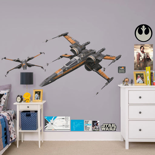 Star Wars: The Last Jedi Poe's X-Wing - Officially Licensed Removable Wall Decal - Premium Vinyl Die-Cut Icon - Just $29.99! Shop now at Retro Gaming of Denver