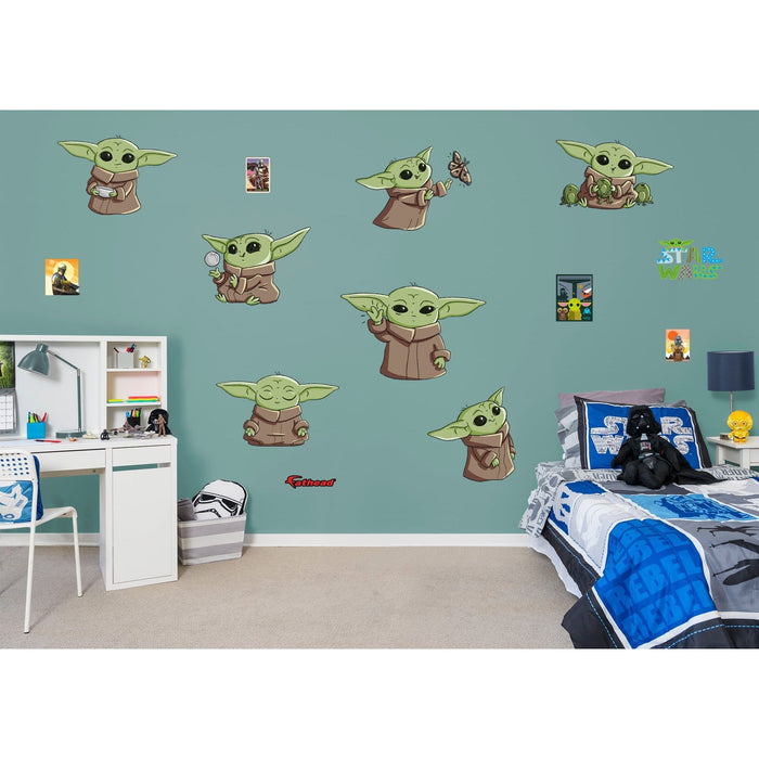 The Mandalorian The Child Cartoon Collection  - Officially Licensed Star Wars Removable Wall Decal - Premium Collection - Just $109.99! Shop now at Retro Gaming of Denver