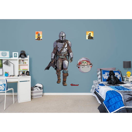 The Mandalorian with Child  - Officially Licensed Star Wars Removable Wall Decal - Premium Vinyl Die-Cut Character - Just $69.99! Shop now at Retro Gaming of Denver