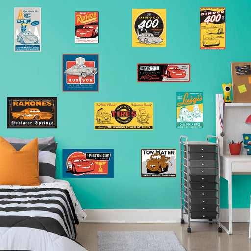 Cars  Garage Signs RealBig Collection        - Officially Licensed Disney Removable Wall   Adhesive Decal - Premium Collection - Just $109.99! Shop now at Retro Gaming of Denver
