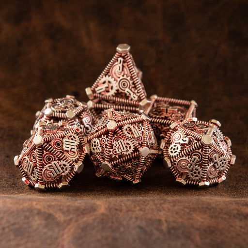 Weird West Wasteland Hollow Metal Dice Set - Red and Silver - Premium hollow - Just $59.99! Shop now at Retro Gaming of Denver