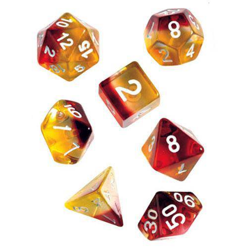 RPG Dice Set (7+1): Yellow, Red Translucent - Premium Toys & Games - Just $11.68! Shop now at Retro Gaming of Denver