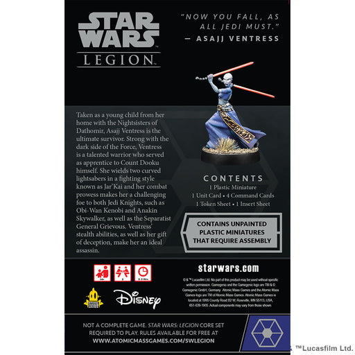 Star Wars: Legion - Asajj Ventress Operative Expansion - Premium Miniatures - Just $17.59! Shop now at Retro Gaming of Denver