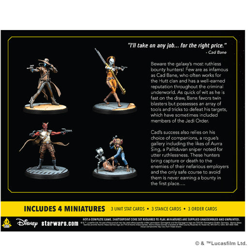 Star Wars Shatterpoint: Fistful of Credits - Cad Bane Squad Pack - Premium Miniatures - Just $49.99! Shop now at Retro Gaming of Denver