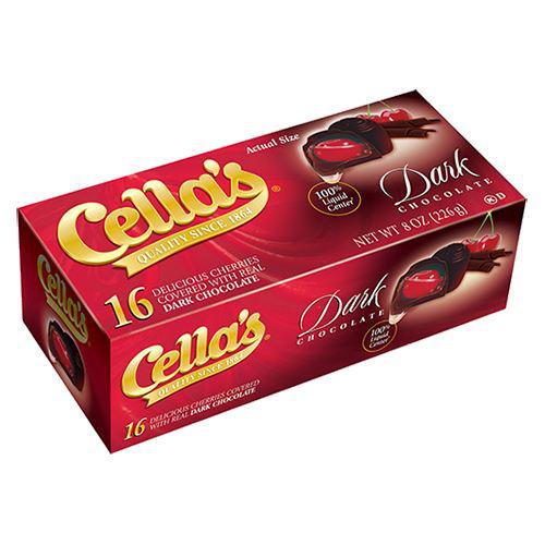 Cella's Dark Chocolate Covered Cherries 8 oz. Box - Premium Sweets & Treats - Just $6.99! Shop now at Retro Gaming of Denver