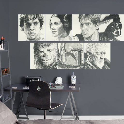 Star Wars: Sketches Collection - Officially Licensed Removable Wall Decals - Premium Collection - Just $109.99! Shop now at Retro Gaming of Denver
