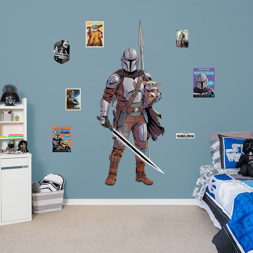 The Mandalorian: The Mandalorian & The Child Darksaber RealBig - Officially Licensed Star Wars Removable Adhesive Decal - Premium Vinyl Die-Cut Character - Just $69.99! Shop now at Retro Gaming of Denver