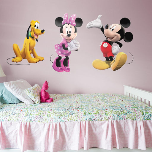 Disney: Mickey, Minnie & Pluto - Officially Licensed Removable Wall Decal - Premium Vinyl Die-Cut Character - Just $109.99! Shop now at Retro Gaming of Denver