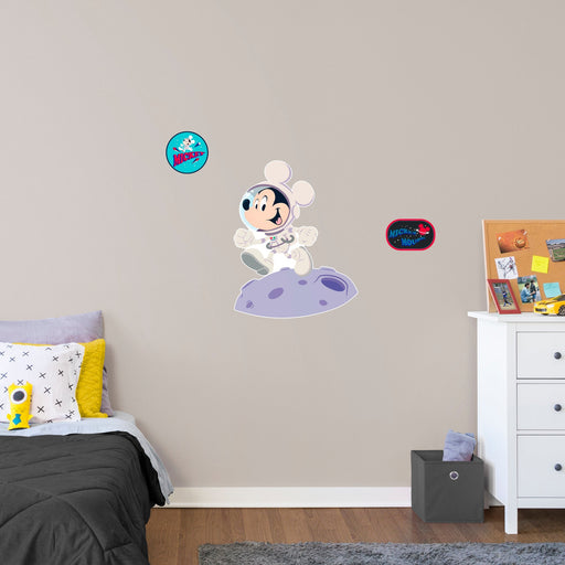 Mickey Mouse on the Moon  - Officially Licensed Disney Removable Wall Decal - Premium Vinyl Die-Cut Character - Just $69.99! Shop now at Retro Gaming of Denver