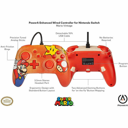 PowerA Enhanced Wired Controller for Nintendo Switch - Mario - Premium Video Game Accessories - Just $29.99! Shop now at Retro Gaming of Denver