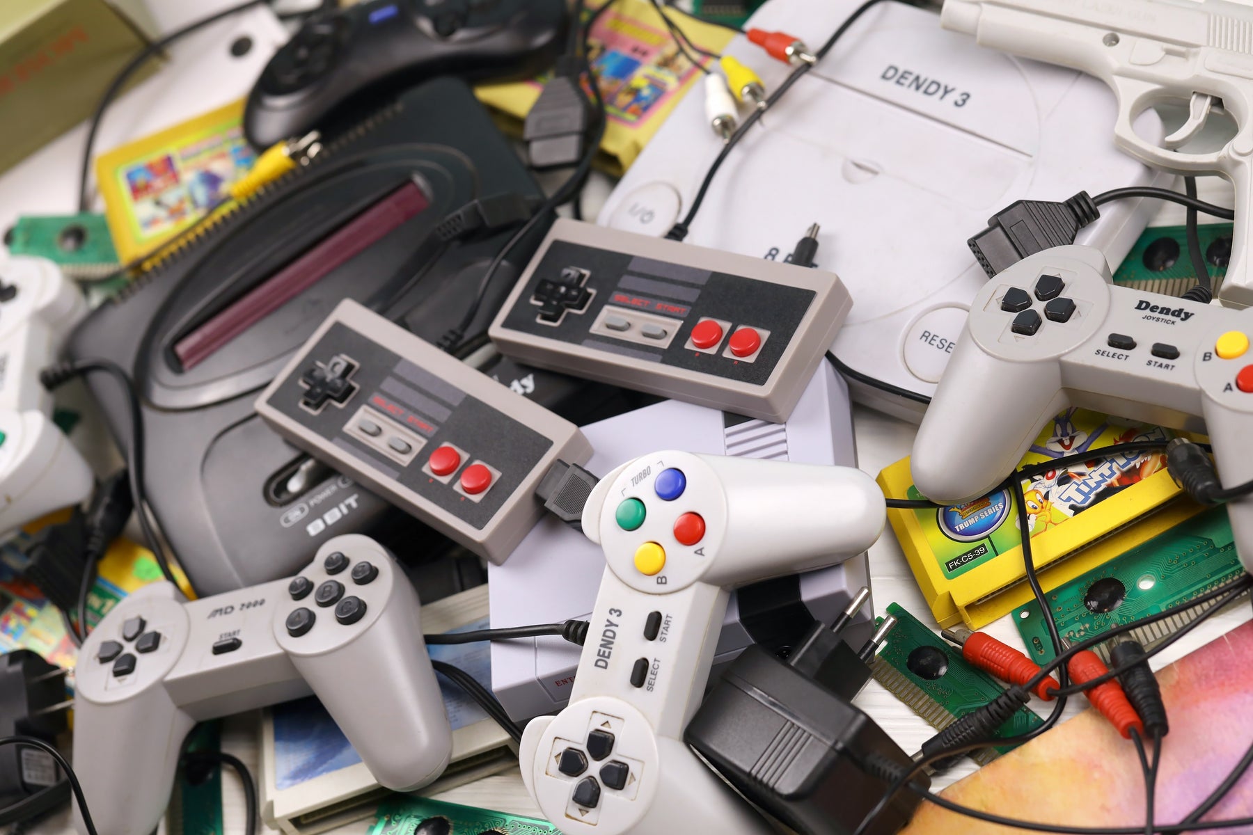 Retro and vintage video game consoles and video games