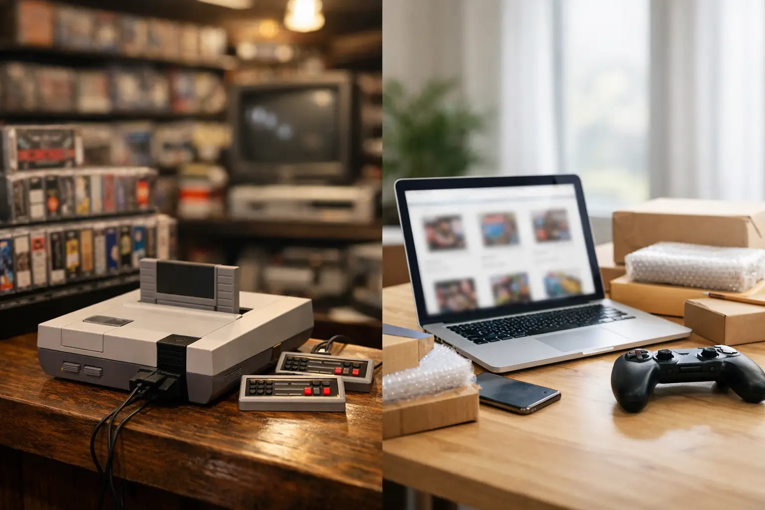 Retro Game Store Versus Marketplace