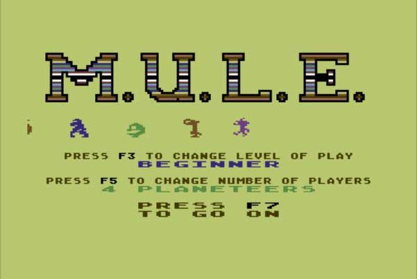 A Look at the Classic Game M.U.L.E.