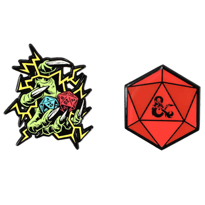Dungeons & Dragons Lapel Pins & Lanyard Dice Box Set - for just $24.99! 