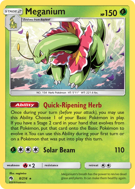 Meganium (8/214) [Sun & Moon: Lost Thunder] - for just $2.30! 