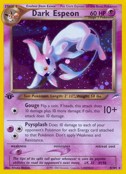 Dark Espeon (4/105) [Neo Destiny 1st Edition] - for just $80! 
