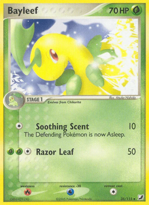 Bayleef (35/115) [EX: Unseen Forces] - for just $0.55! 