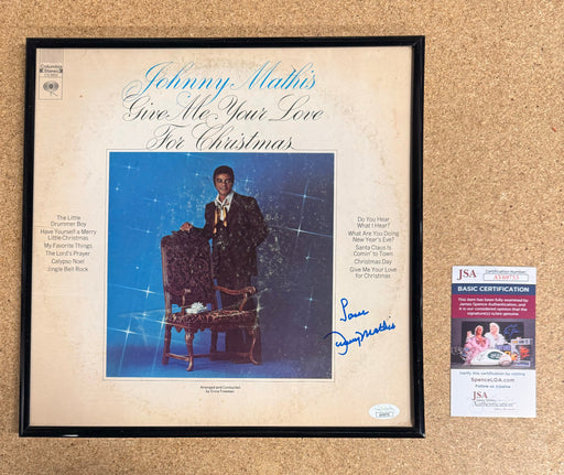Johnny Mathis Signed & Framed “Give Me Your Love For Christmas” Vinyl With JSA COA - for just $100! 