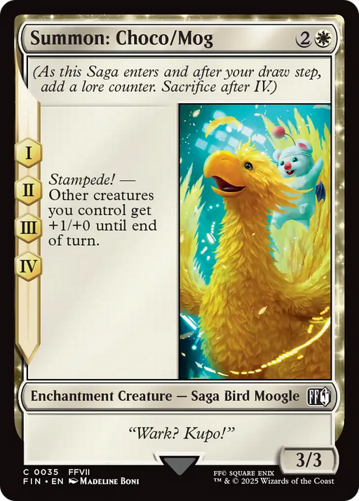 Summon: Choco/Mog (FIN-035) - FINAL FANTASY: (enchantment) Foil - for just $0.04! 