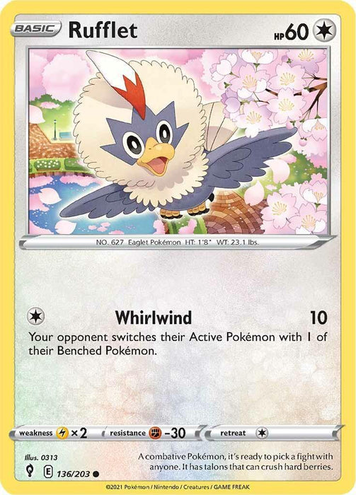 Rufflet (136/203) [Sword & Shield: Evolving Skies] - for just $0.10! 