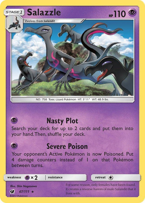 Salazzle (47/111) (Theme Deck Exclusive) [Sun & Moon: Crimson Invasion] - for just $0.25! 