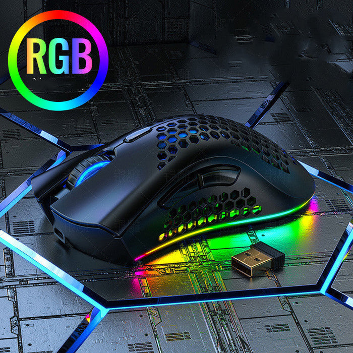 BLACK Silent Wireless Rechargeable Hole Gaming Mouse - for just $114.46! 