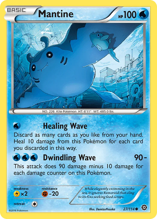 Mantine (27/114) [XY: Steam Siege] - for just $0.10! 