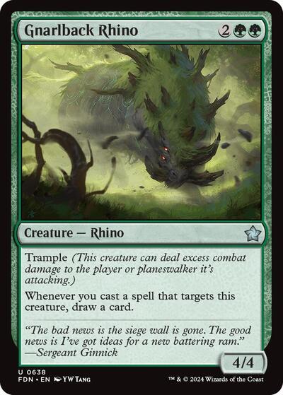 Gnarlback Rhino (Foundations) Near Mint - for just $0.09! 