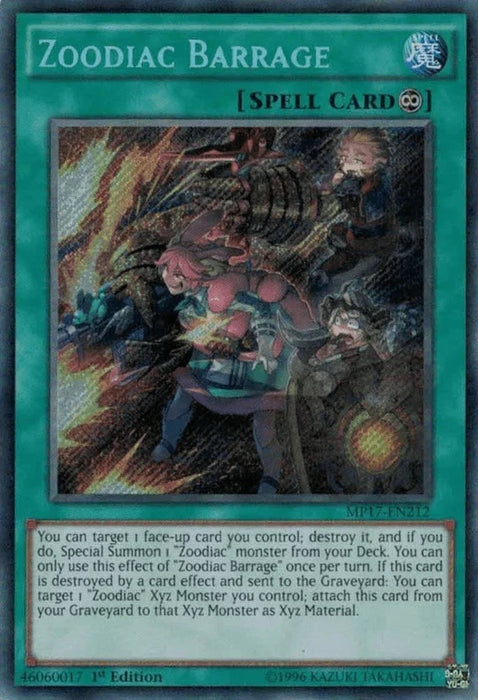 Zoodiac Barrage [MP17-EN212] Secret Rare - for just $0.25! 