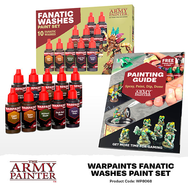 Army Painter Warpaints Fanatic: Washes Paint Set - for just $42.50! 