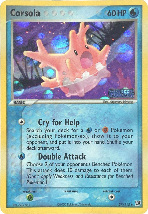 Corsola (37/115) (Stamped) [EX: Unseen Forces] - for just $10! 