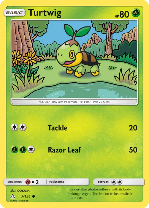 Turtwig (7/156) [Sun & Moon: Ultra Prism] - for just $0.10! 