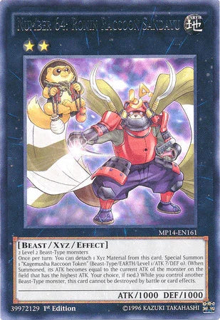 Number 64: Ronin Raccoon Sandayu [MP14-EN161] Rare - for just $1.30! 
