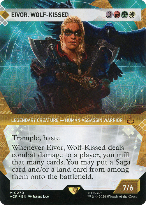 Eivor, Wolf-Kissed (ACR-270) - Assassin's Creed: (Showcase) (Borderless) Foil - for just $4.83! 