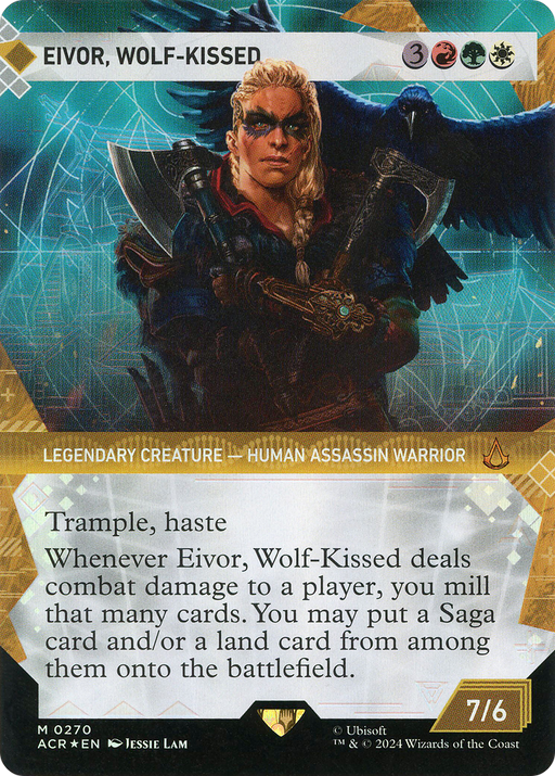 Eivor, Wolf-Kissed (ACR-270) - Assassin's Creed: (Showcase) (Borderless) Foil - for just $4.64! 