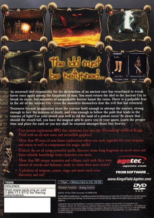 King's Field: Ancient City – PlayStation 2 (PS2) - for just $99.99! 