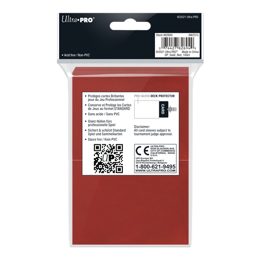 Ultra PRO: Standard 100ct Sleeves - PRO-Gloss (Red) - Just $0! Shop now at Retro Gaming of Denver