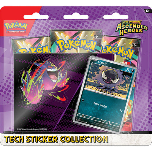 Pokemon: Mega Evolution - Ascended Heroes Tech Sticker Collection - Gastly - for just $29.99! 