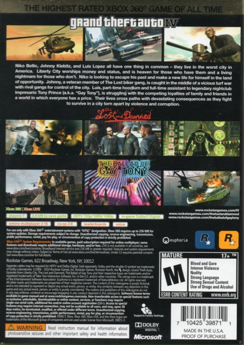 Grand Theft Auto IV [Complete Edition] – Xbox 360 (X360) - for just $18.99! 