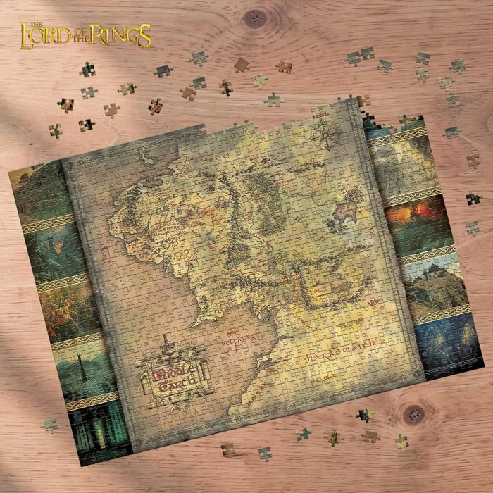 Lord of the Rings Map 1000 Piece Jigsaw Puzzle Aquarius - for just $24.99! 