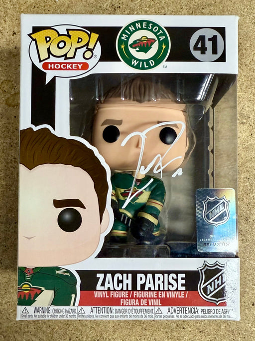 Zach Parise Signed NHL Minnesota Wild Vaulted Funko Pop! #41 With JSA COA 2018 - for just $100! 