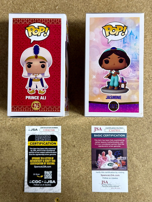 Linda Larkin & Scott Weinger Signed Disney Aladdin (Prince Ali) & Princess Jasmine Funko Pop! With JSA COA - for just $200! 