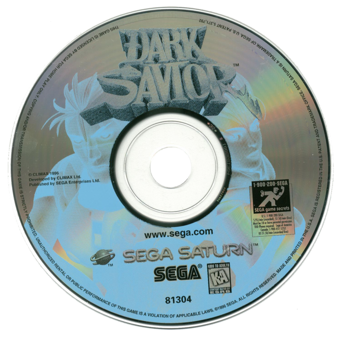Dark Savior – Sega Saturn (SS) - for just $0! 