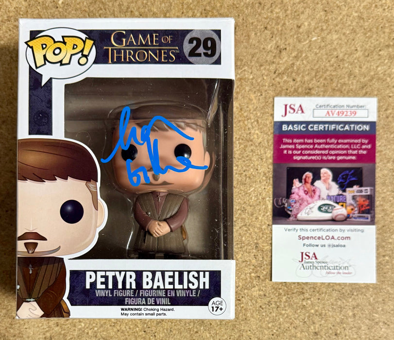 Aidan Gillen Signed Lord Petyr “Littlefinger” Baelish Funko Pop! #29 Game Of Thrones With JSA COA - for just $200! 