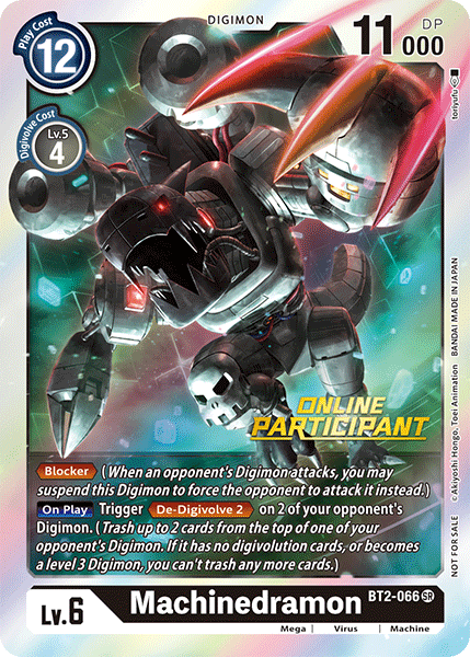 Machinedramon [BT2-066] (Online Participant) [Release Special Booster Ver.1.0 Promos] - Just $0.15! Shop now at Retro Gaming of Denver