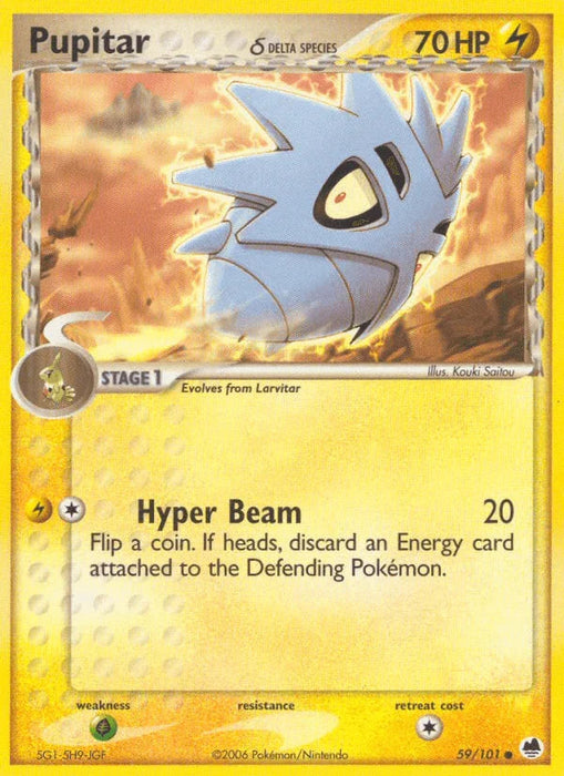 Pupitar (59/101) (Delta Species) [EX: Dragon Frontiers] - for just $0.15! 