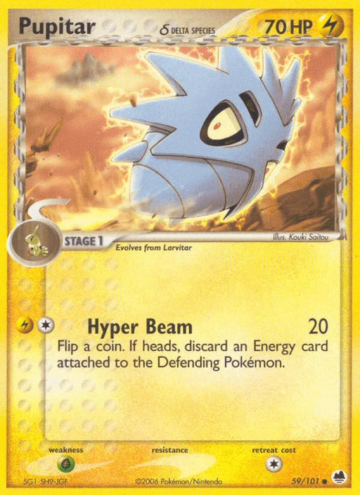 Pupitar (59/101) (Delta Species) [EX: Dragon Frontiers] - for just $0.20! 
