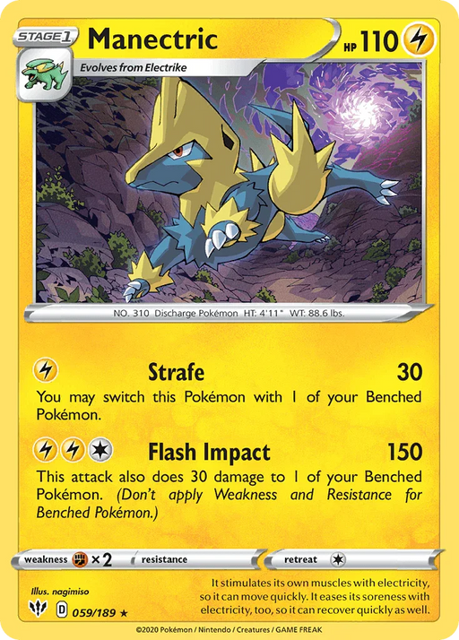 Manectric (059/189) [Sword & Shield: Darkness Ablaze] - for just $0.15! 