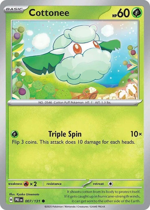 Cottonee (007/131) [Scarlet & Violet: Prismatic Evolutions] - for just $0.10! 